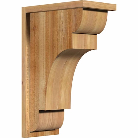 Ekena Millwork New Brighton Rough Sawn Corbel w/Backplate, Western Red Cedar, 8"W x 14"D x 22"H COR08X14X22NEB01RWR